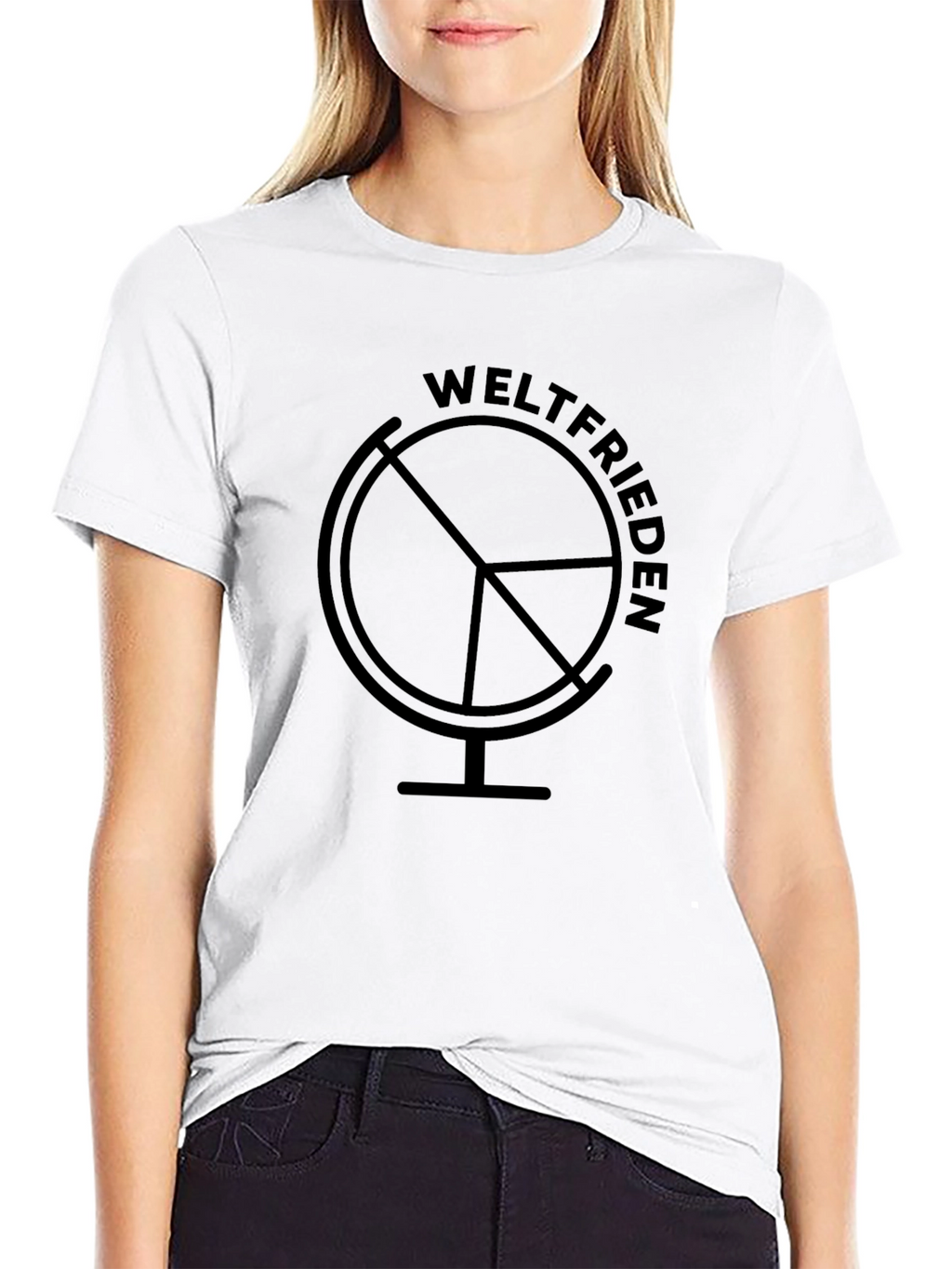 Weltfrieden Globe Black T-Shirt