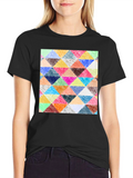 Triangular Mosaic Print T-Shirt