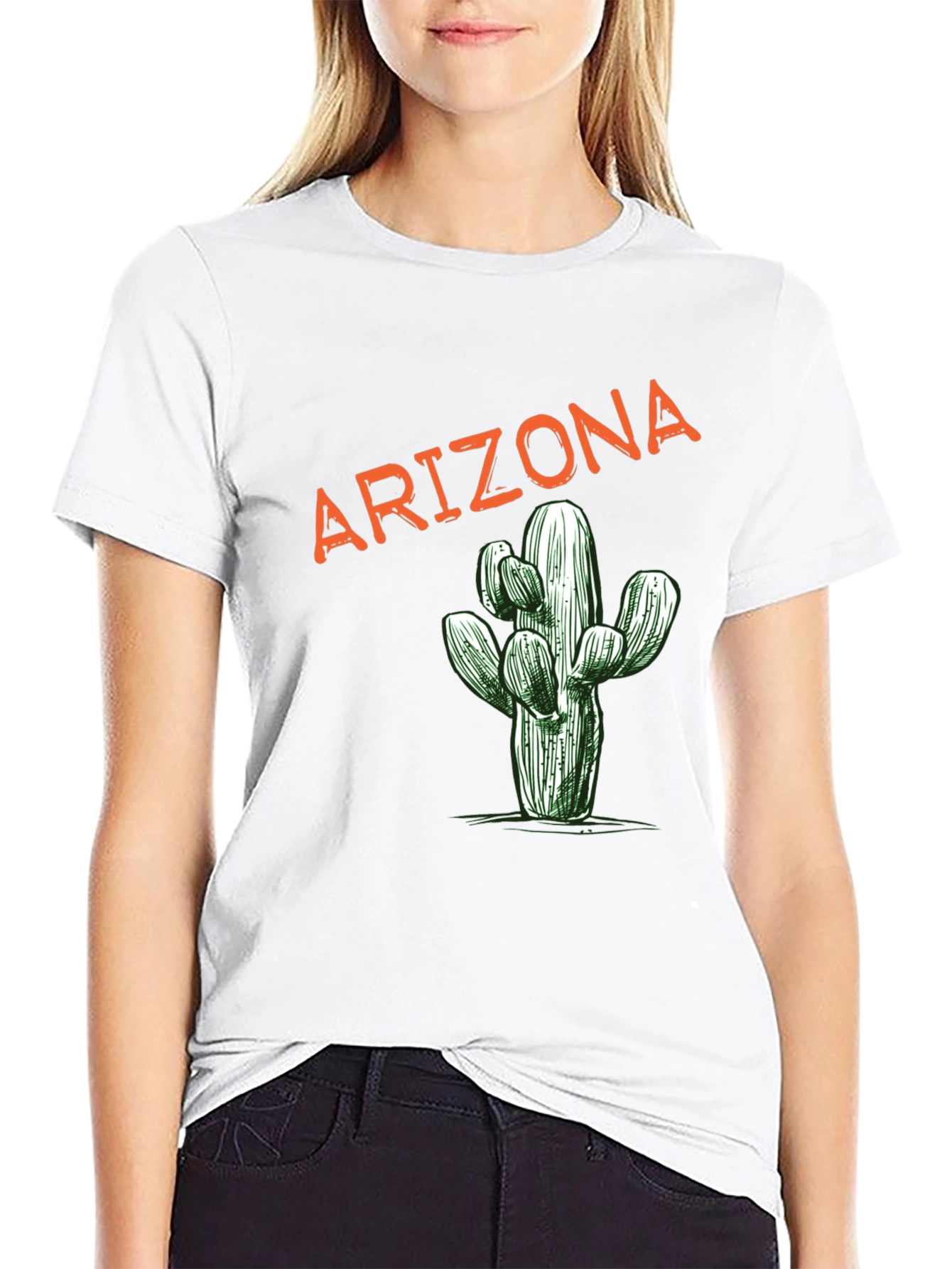 Arizona Cactus Graphic Tee - Unisex Black T-Shirt