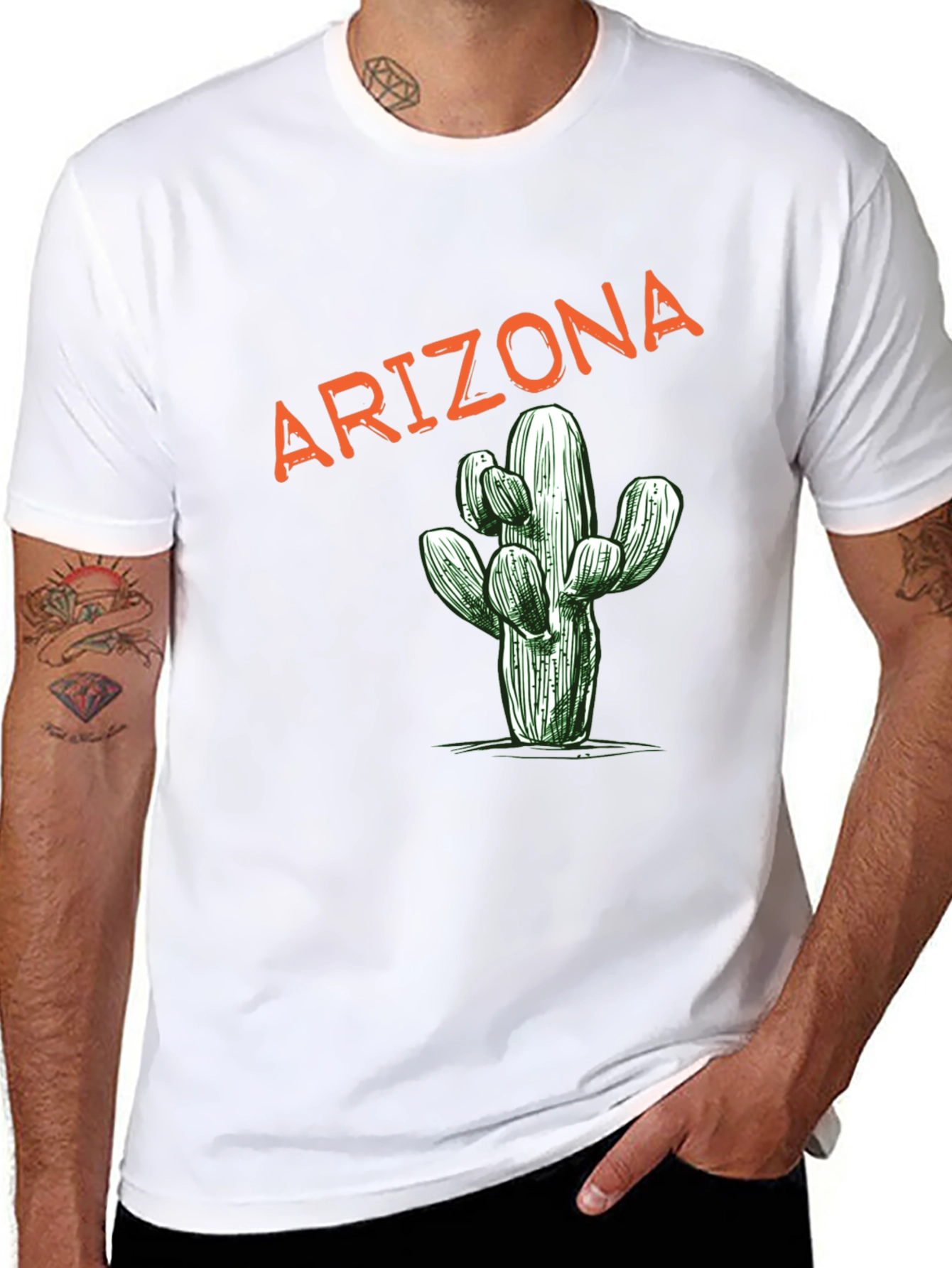 Arizona Cactus Graphic Tee - Unisex Black T-Shirt