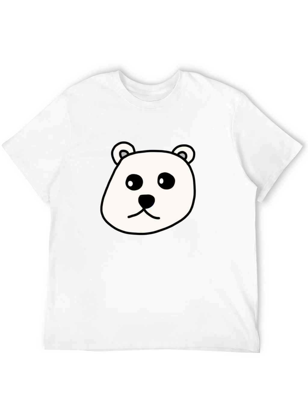Cute Panda Bear Graphic Black T-Shirt