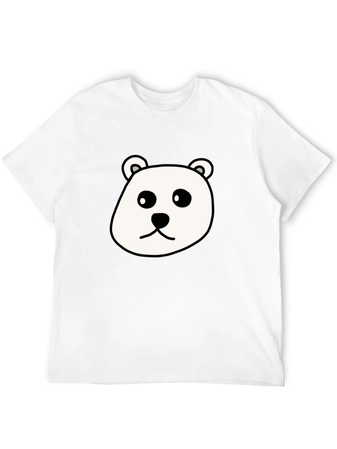 Cute Panda Bear Graphic Black T-Shirt