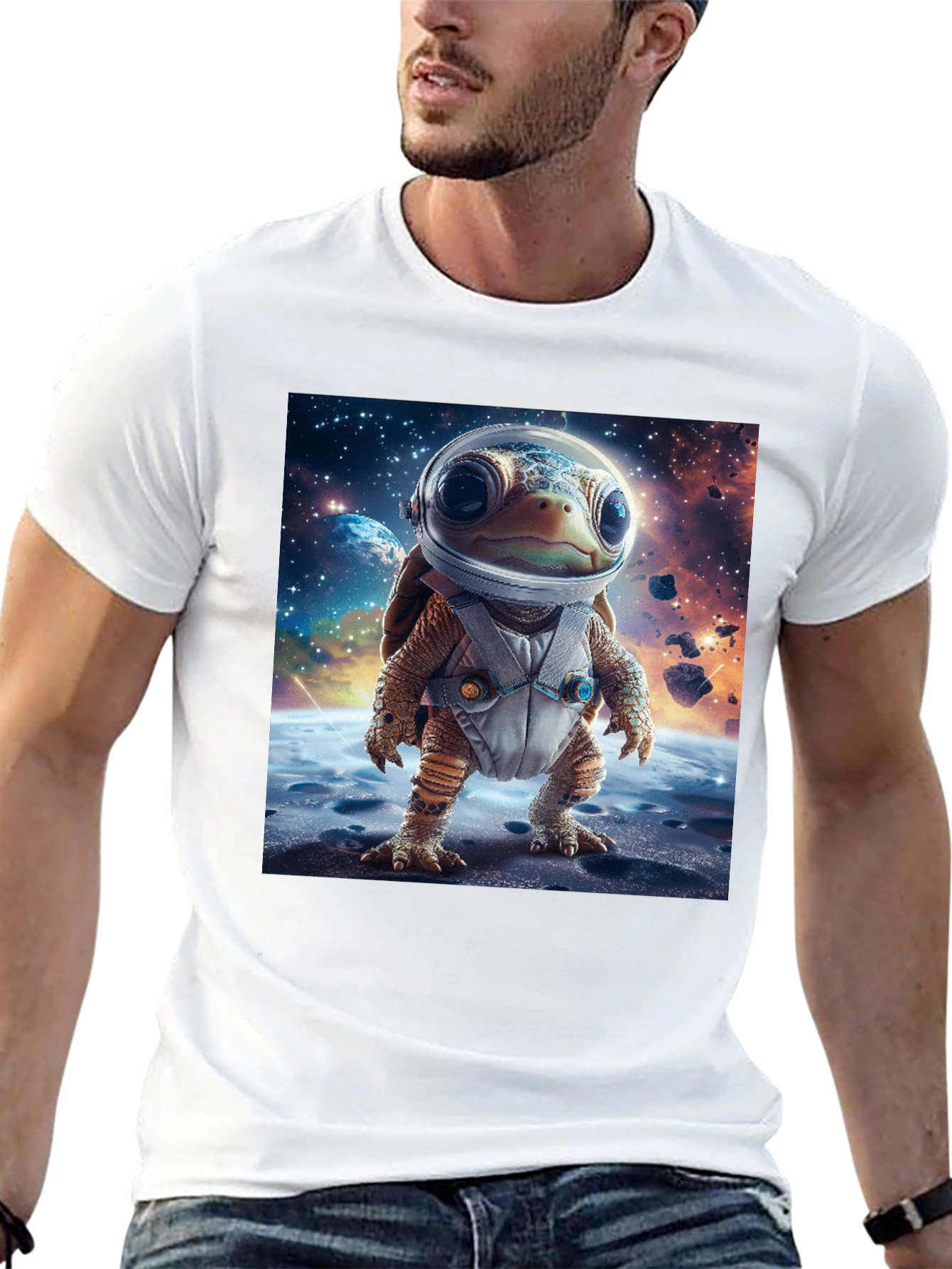 Turtle Astronaut T-Shirt - Space Adventure Style