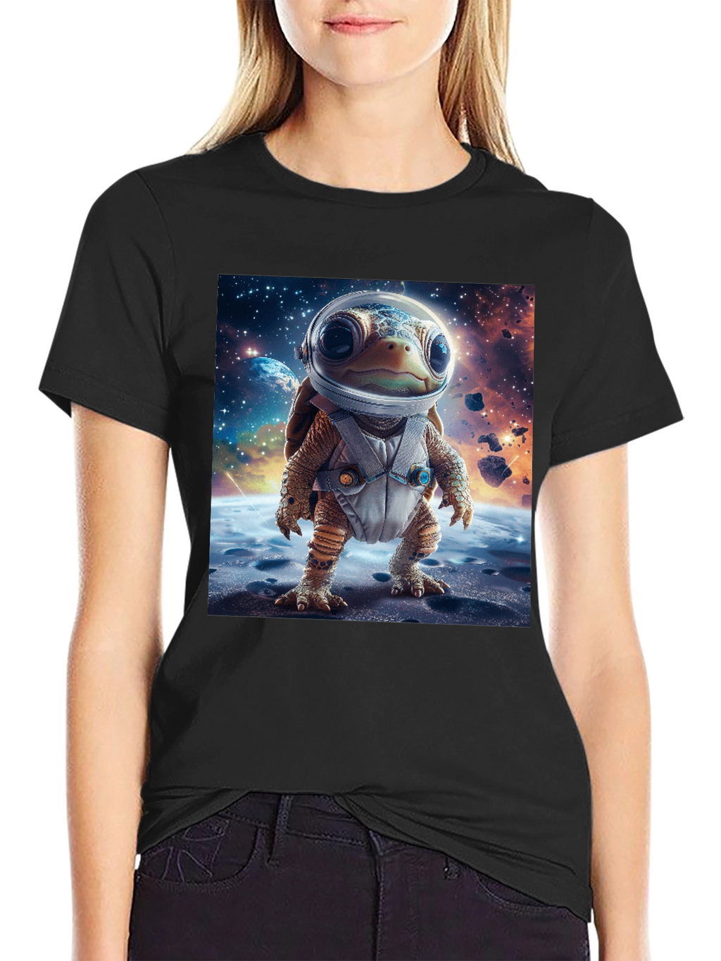 Turtle Astronaut T-Shirt - Space Adventure Style