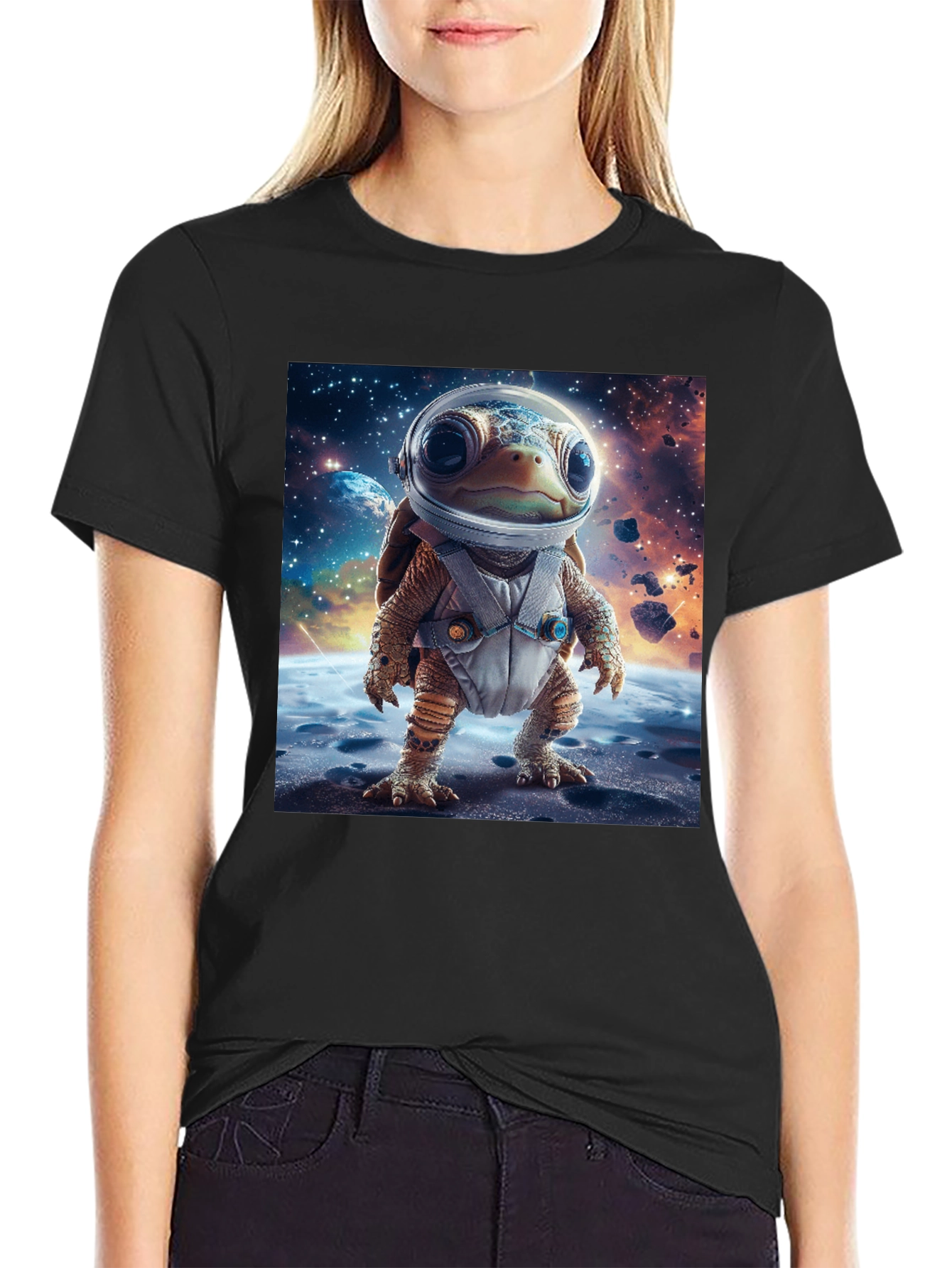Turtle Astronaut T-Shirt - Space Adventure Style