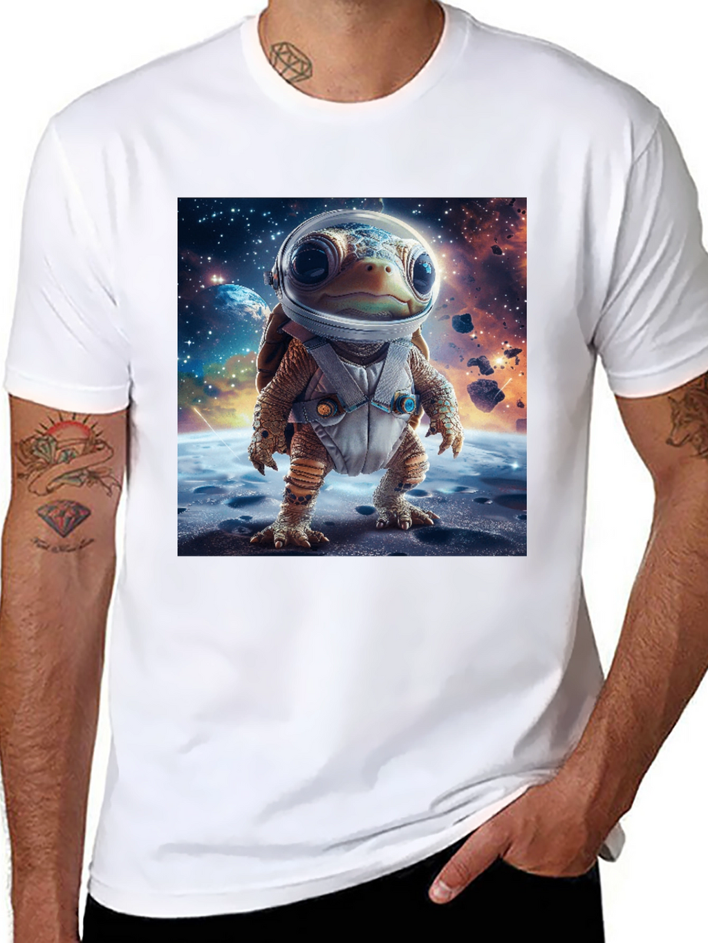 Turtle Astronaut T-Shirt - Space Adventure Style
