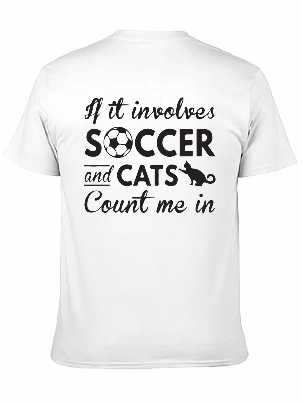 Soccer and Cats Graphic T-Shirt
