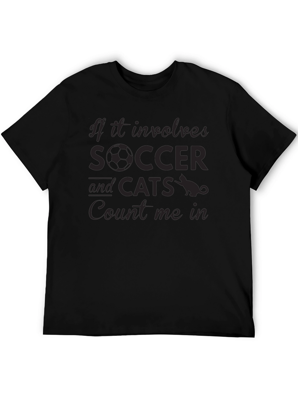 Soccer and Cats Graphic T-Shirt