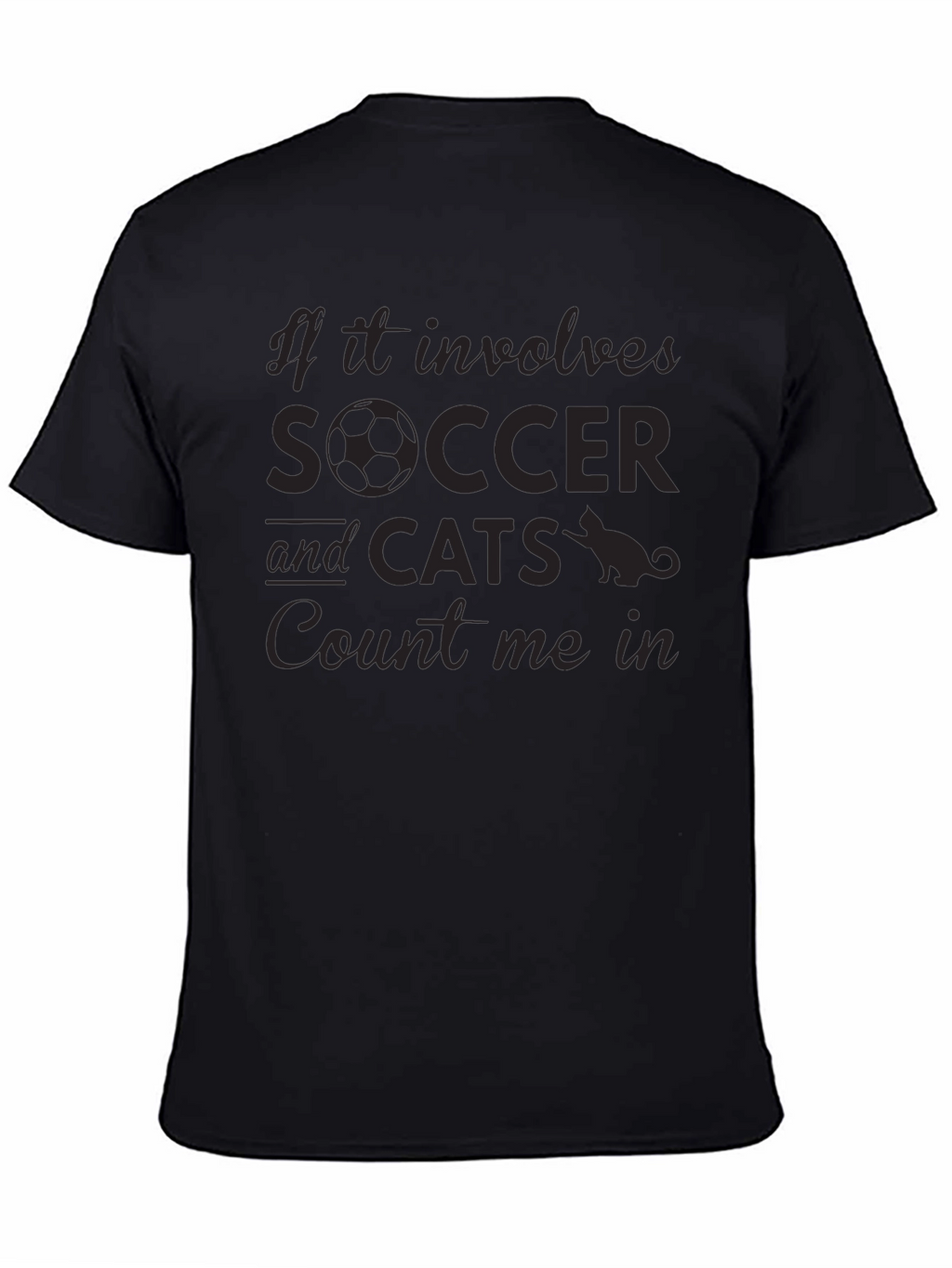 Soccer and Cats Graphic T-Shirt