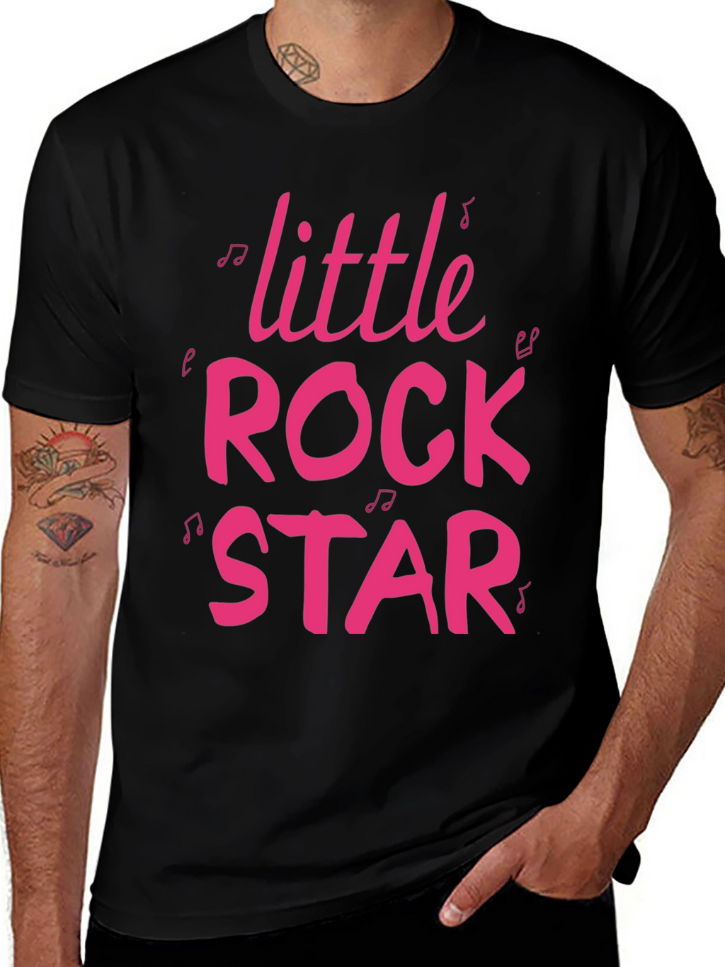 Little Rock Star Graphic Tee - Black