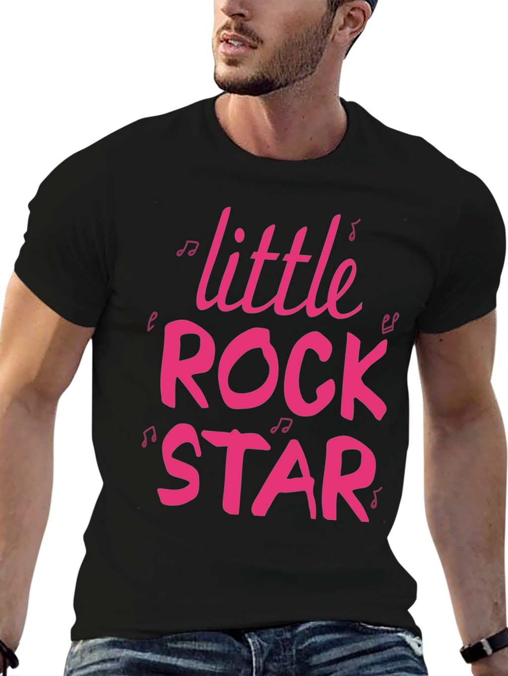 Little Rock Star Graphic Tee - Black