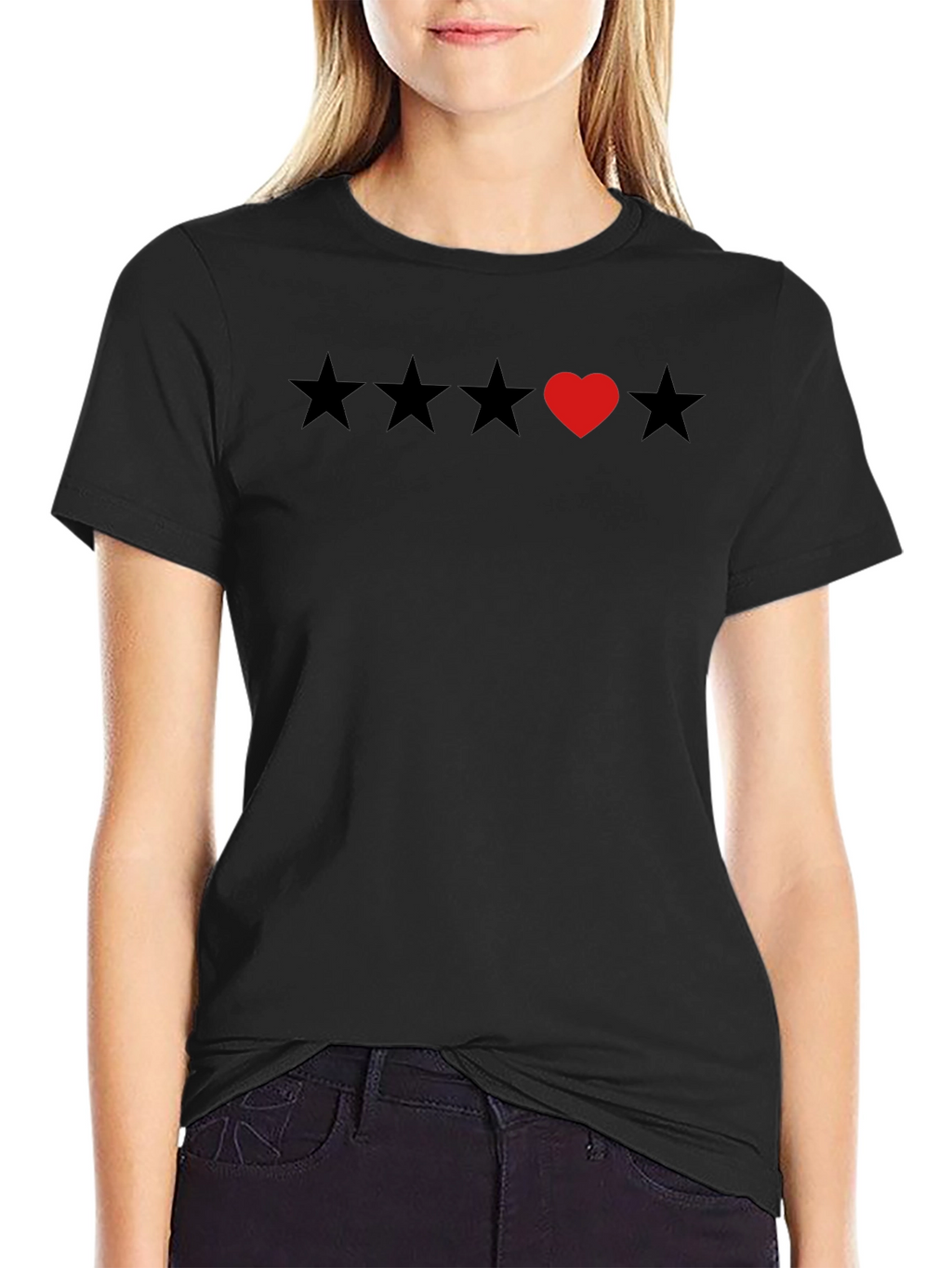 Heart Star Rating T-Shirt - Soft Cotton Tee