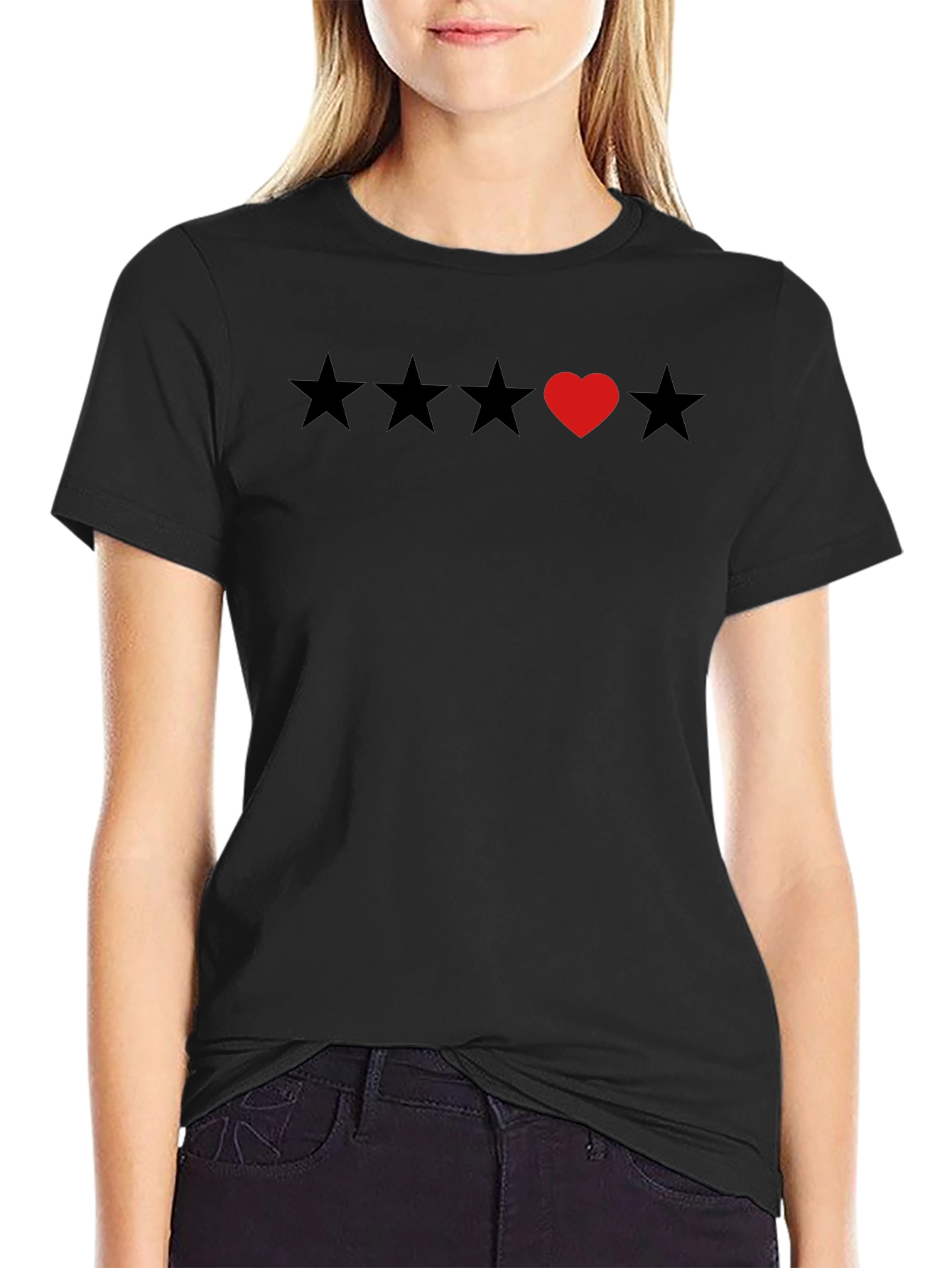 Heart Star Rating T-Shirt - Soft Cotton Tee
