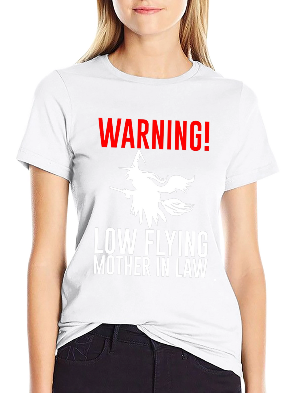 Warning Low Flying Mother In Law Graphic Tee