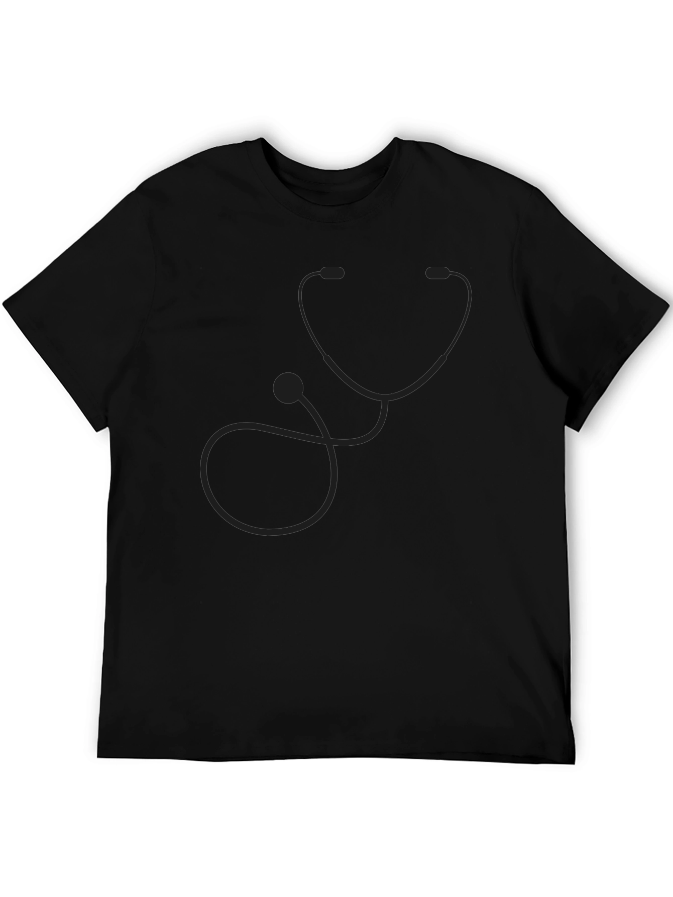 Black Stethoscope T-Shirt - Medical Professional Apparel