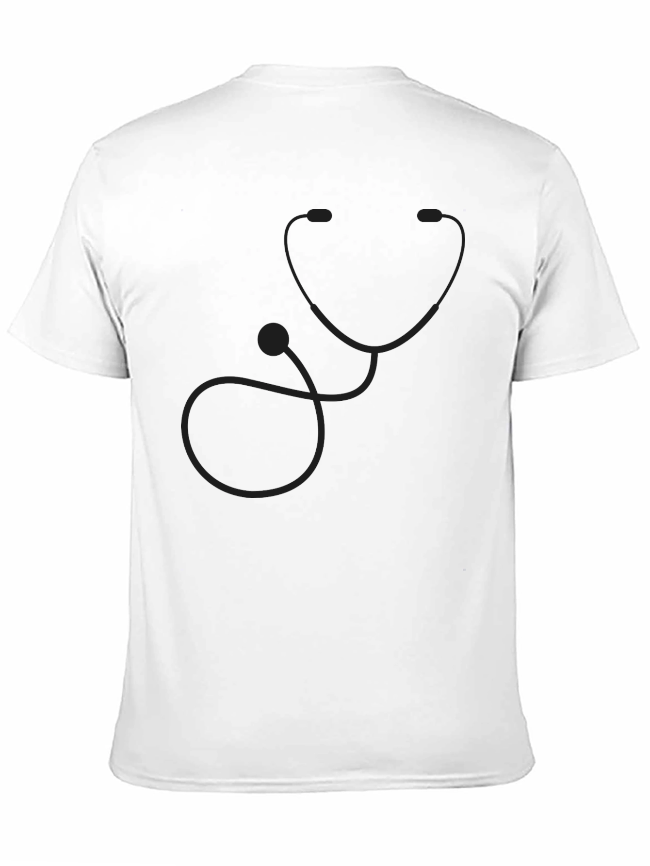 Black Stethoscope T-Shirt - Medical Professional Apparel