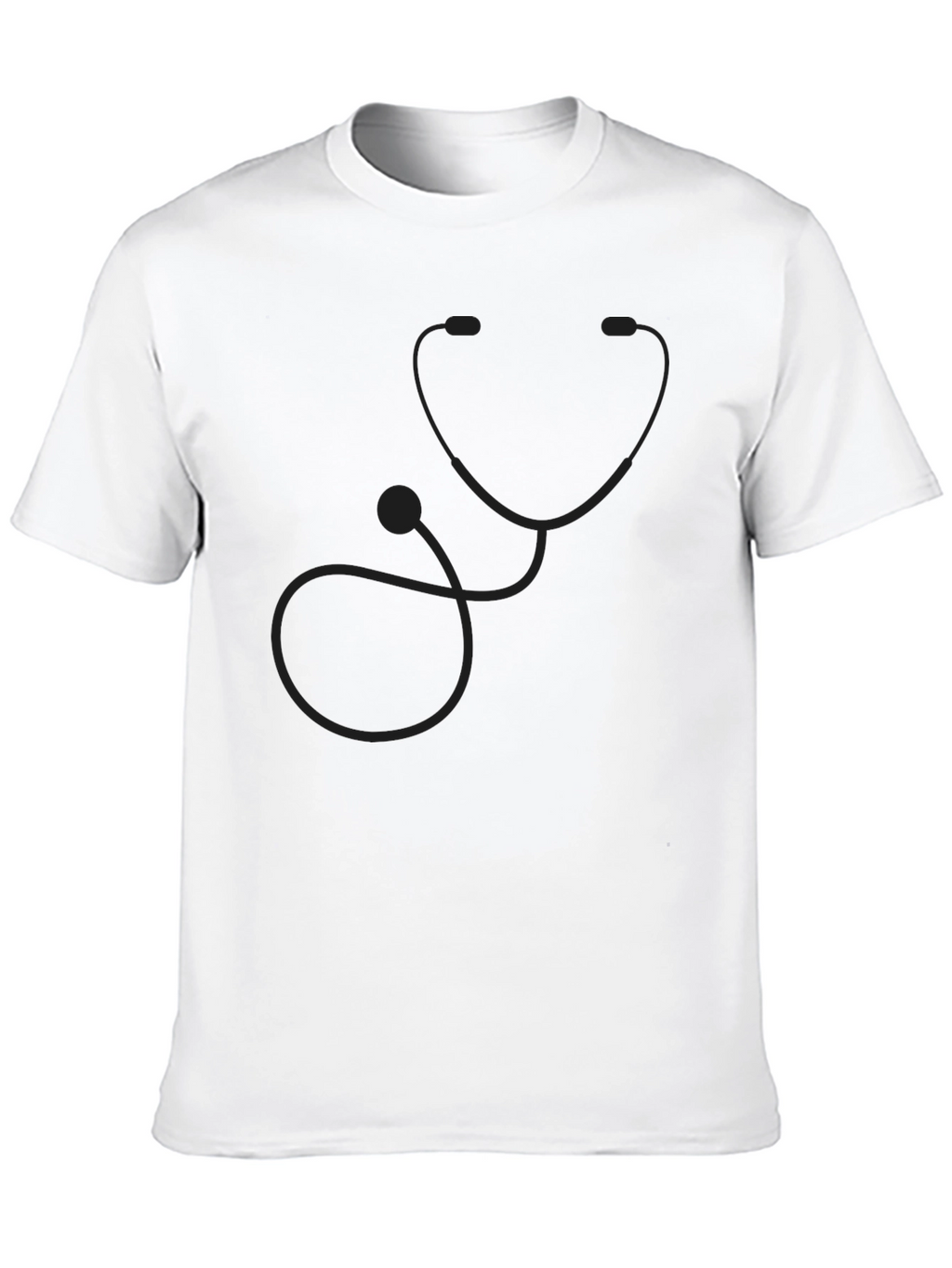 Black Stethoscope T-Shirt - Medical Professional Apparel