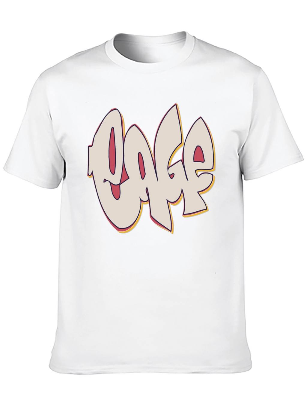 Graffiti Style Text Graphic Black T-Shirt