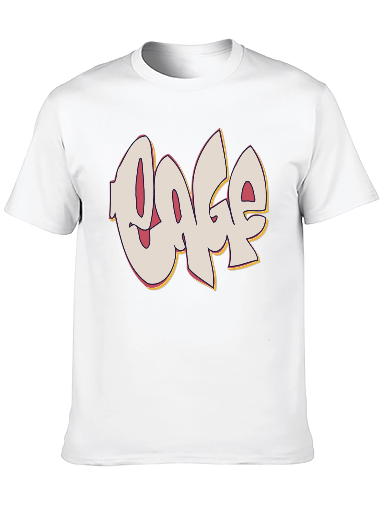 Graffiti Style Text Graphic Black T-Shirt