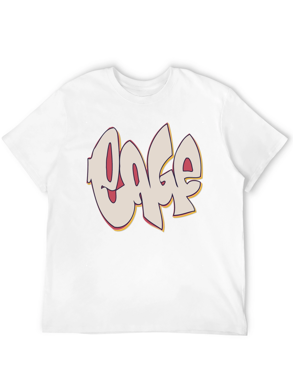 Graffiti Style Text Graphic Black T-Shirt