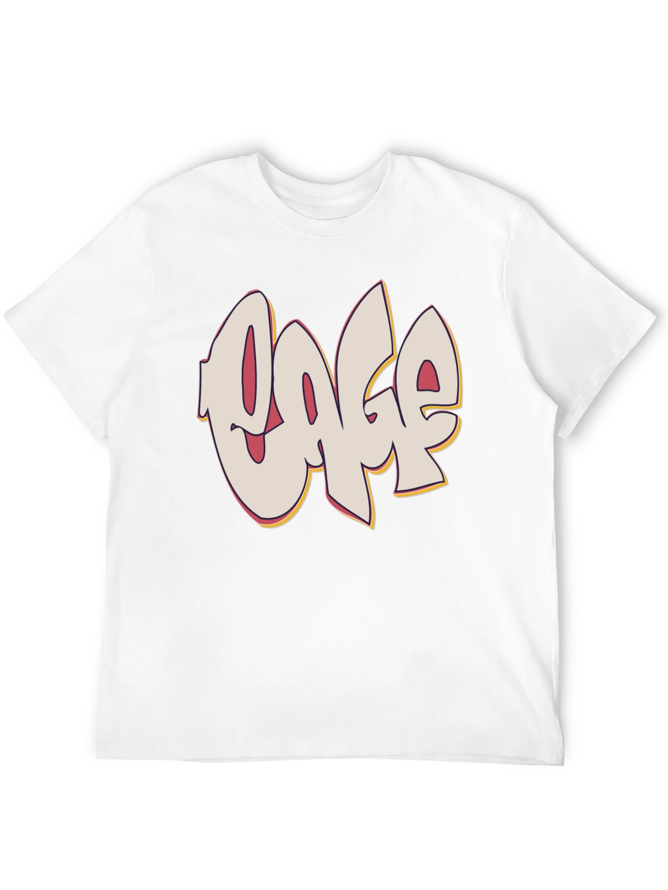 Graffiti Style Text Graphic Black T-Shirt