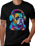 Bulldog DJ Graphic Tee - Trendy Streetwear