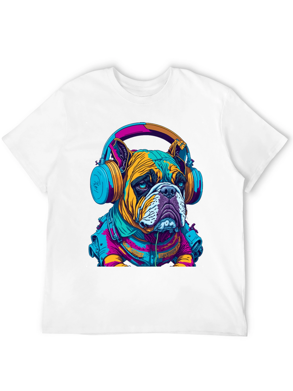 Bulldog DJ Graphic Tee - Trendy Streetwear
