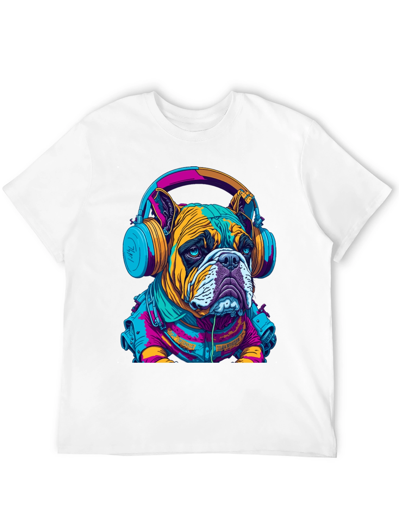 Bulldog DJ Graphic Tee - Trendy Streetwear