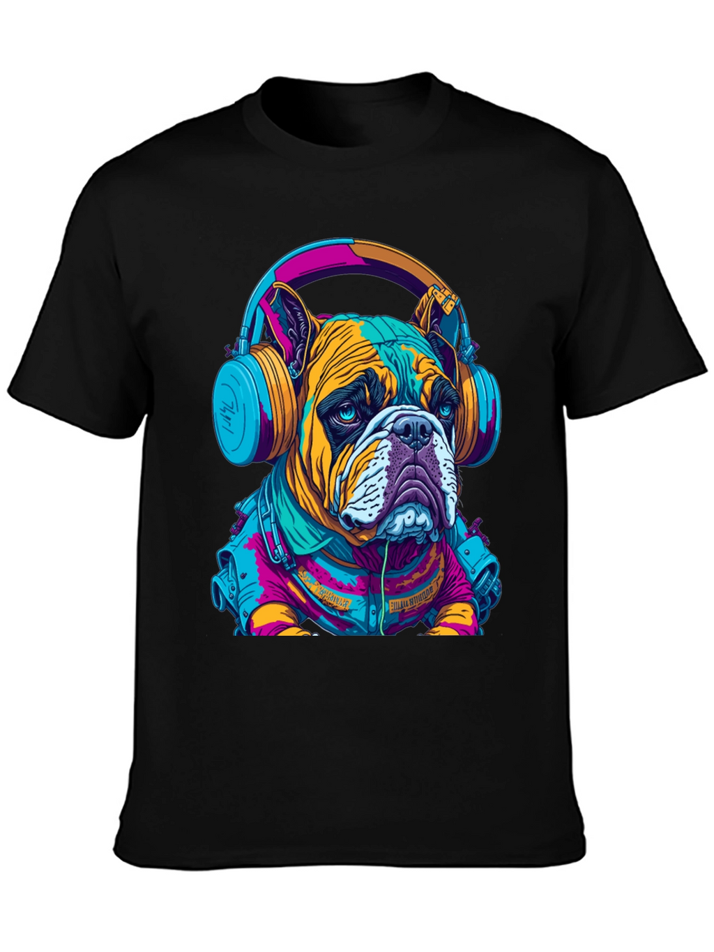 Bulldog DJ Graphic Tee - Trendy Streetwear