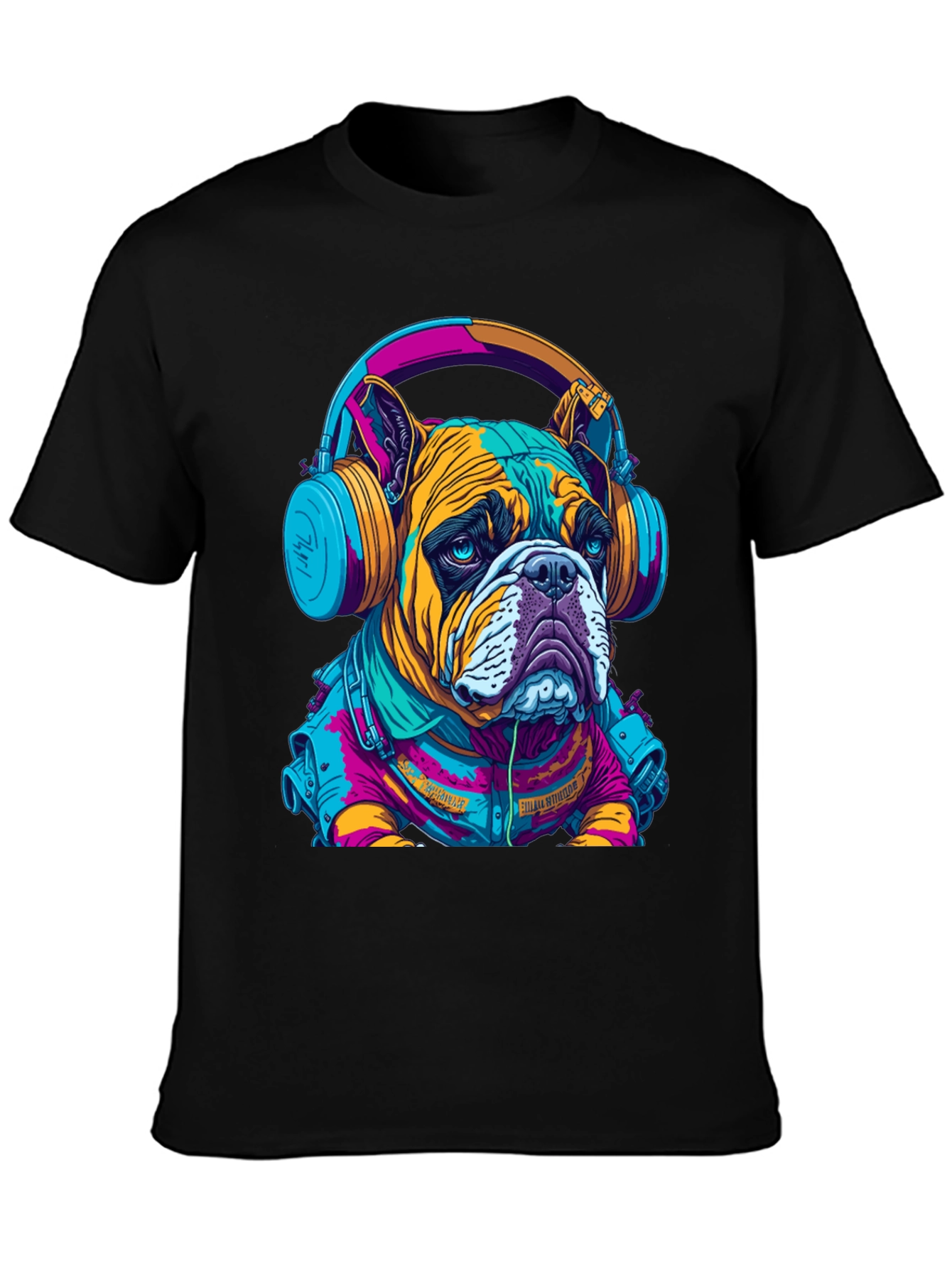 Bulldog DJ Graphic Tee - Trendy Streetwear