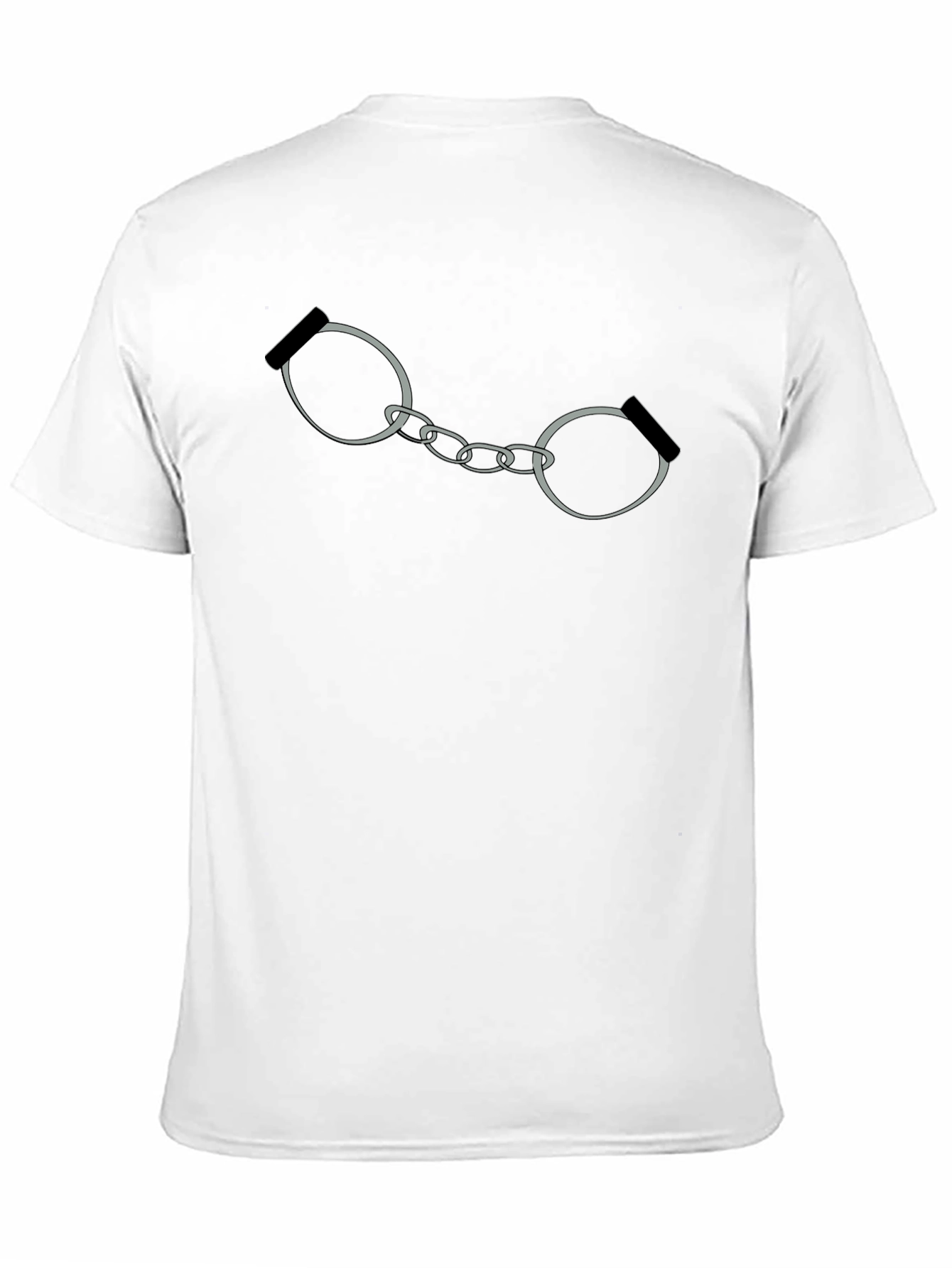Handcuffs Graphic Print T-Shirt - Black