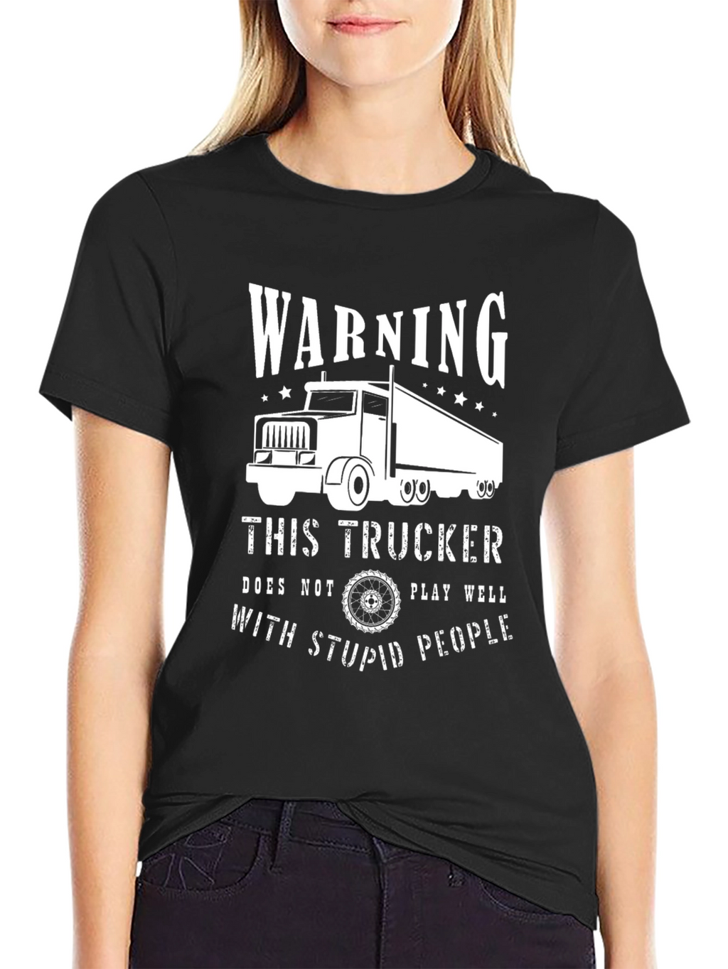 Warning Trucker T-Shirt