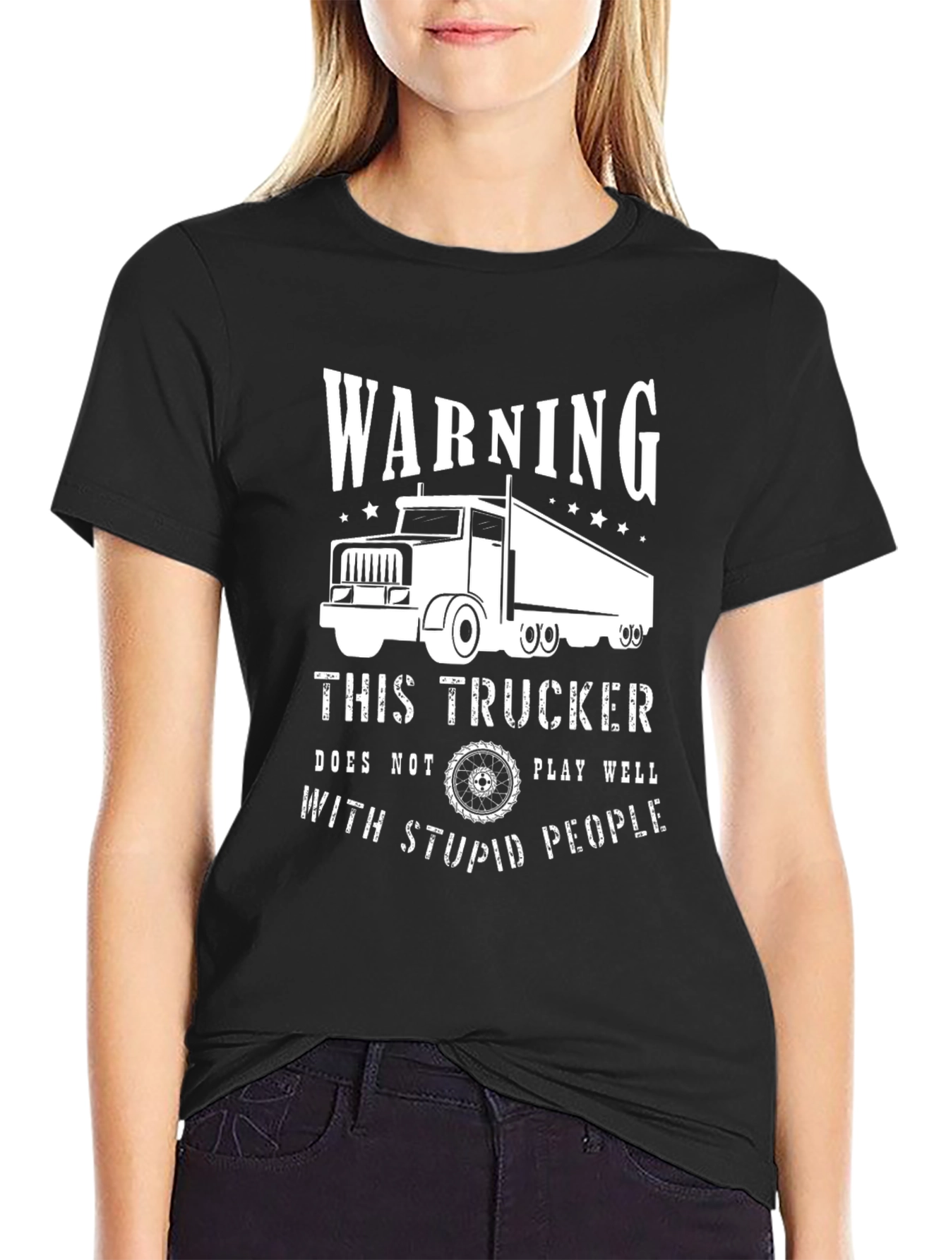 Warning Trucker T-Shirt