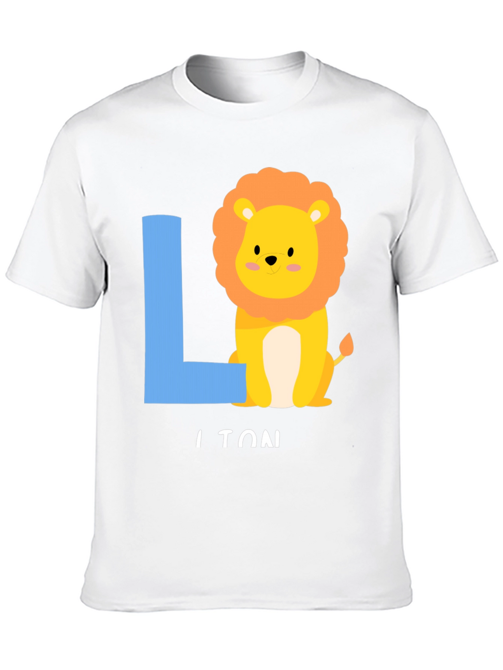 Lion Initial T-Shirt - Kids Alphabet Tee