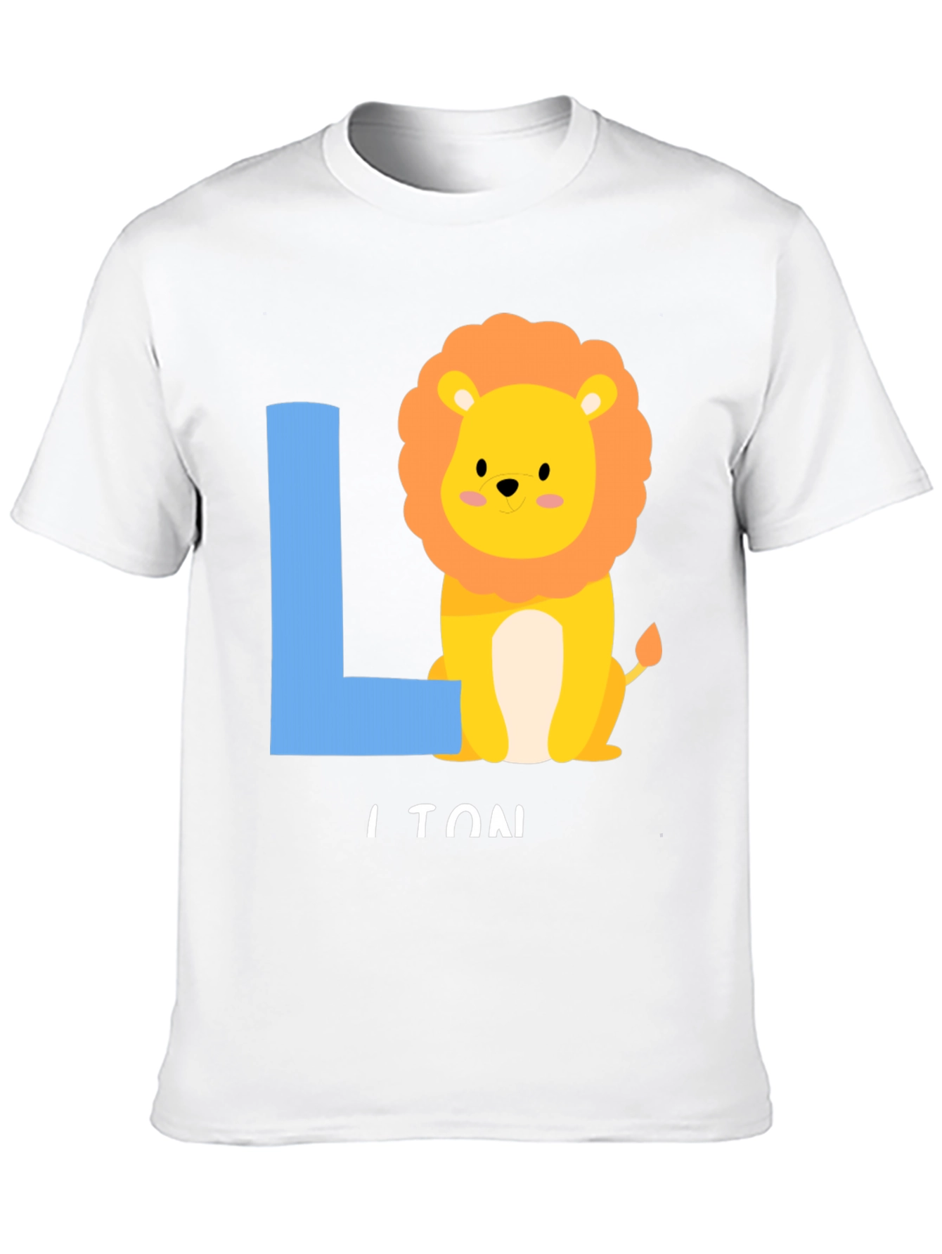 Lion Initial T-Shirt - Kids Alphabet Tee