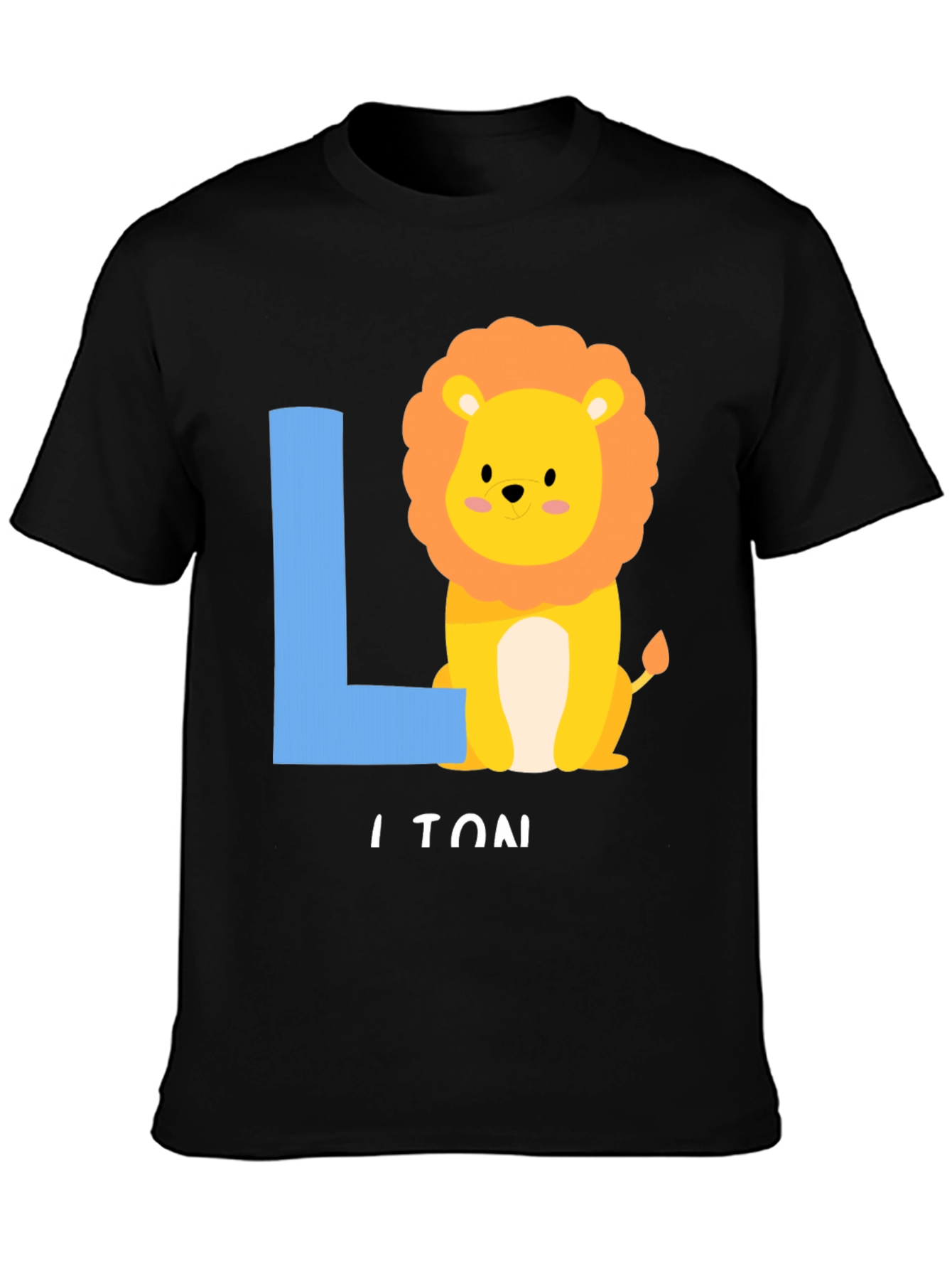 Lion Initial T-Shirt - Kids Alphabet Tee