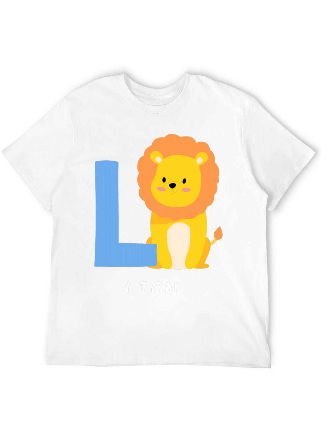 Lion Initial T-Shirt - Kids Alphabet Tee