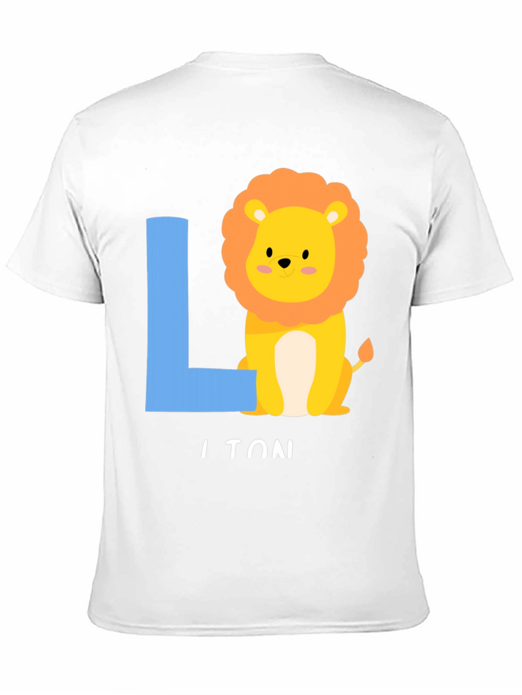 Lion Initial T-Shirt - Kids Alphabet Tee