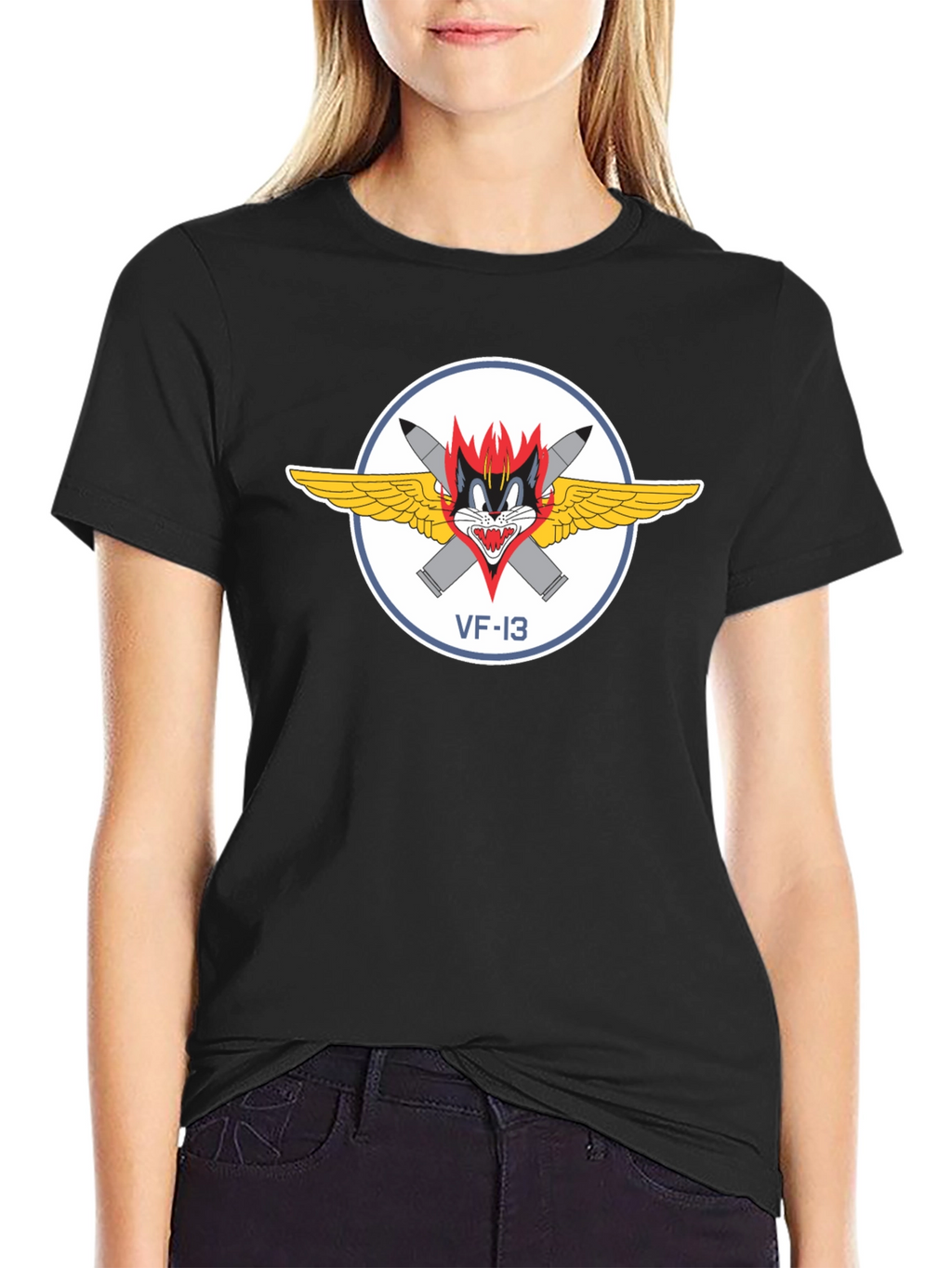 VF-13 Cats T-Shirt - Black