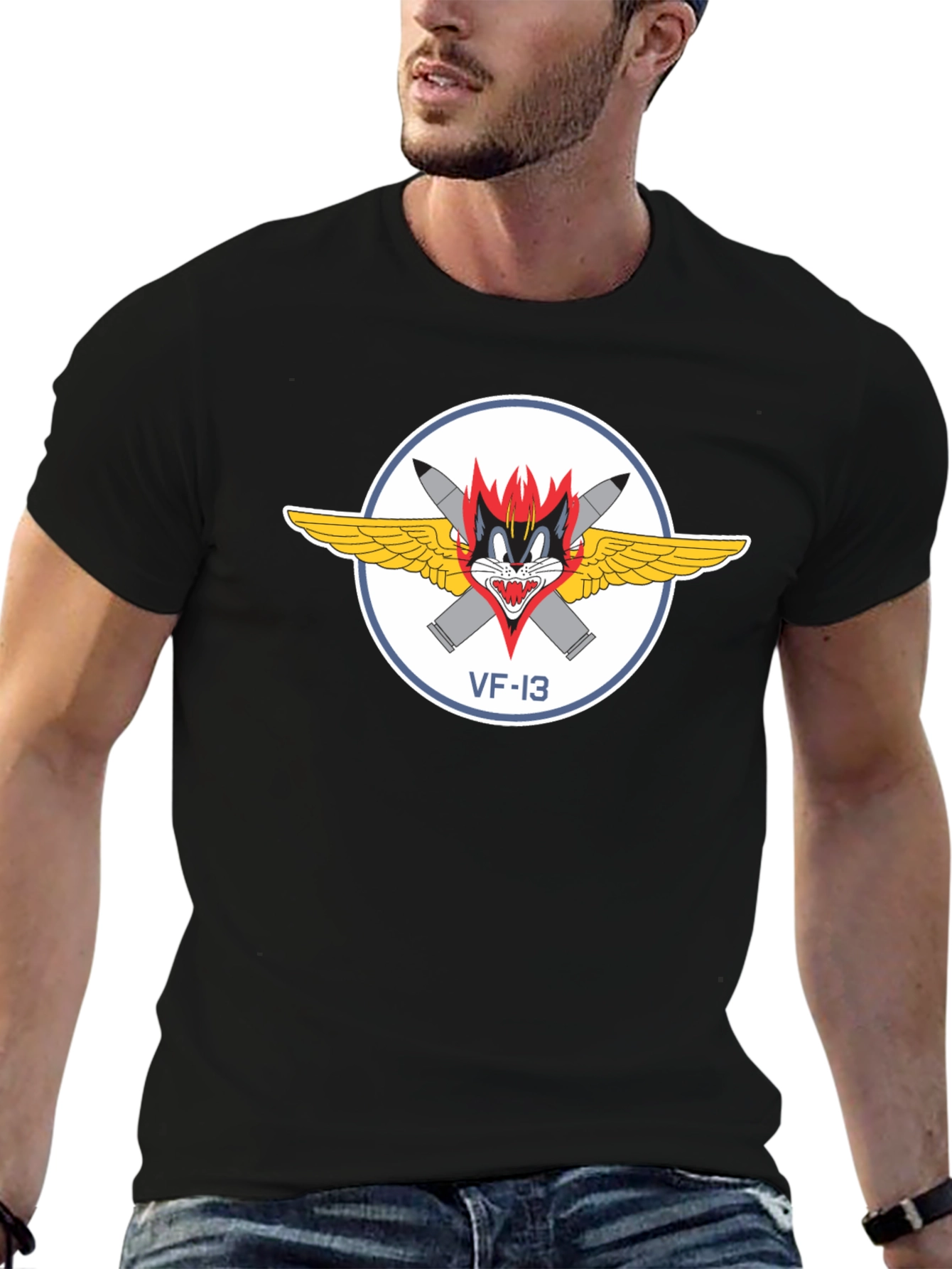 VF-13 Cats T-Shirt - Black