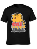 Cat is My Spirit Animal Black T-Shirt