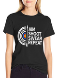 Archery T-Shirt - Aim Shoot Swear Repeat