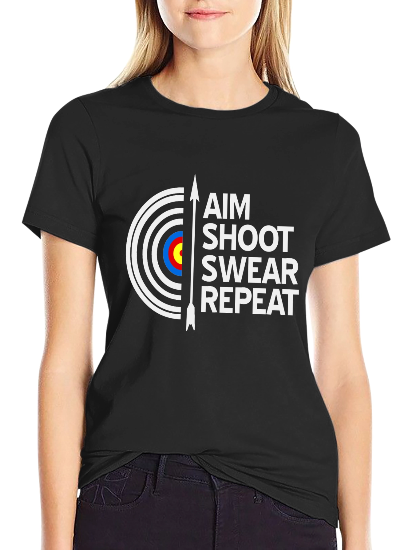 Archery T-Shirt - Aim Shoot Swear Repeat
