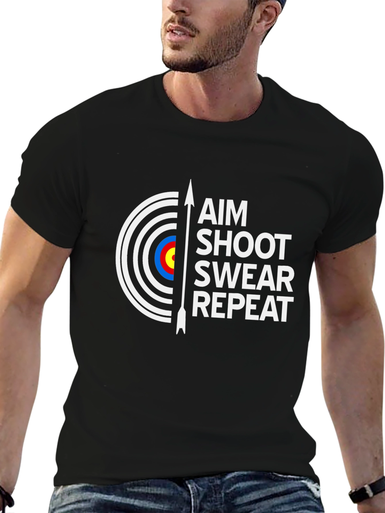 Archery T-Shirt - Aim Shoot Swear Repeat