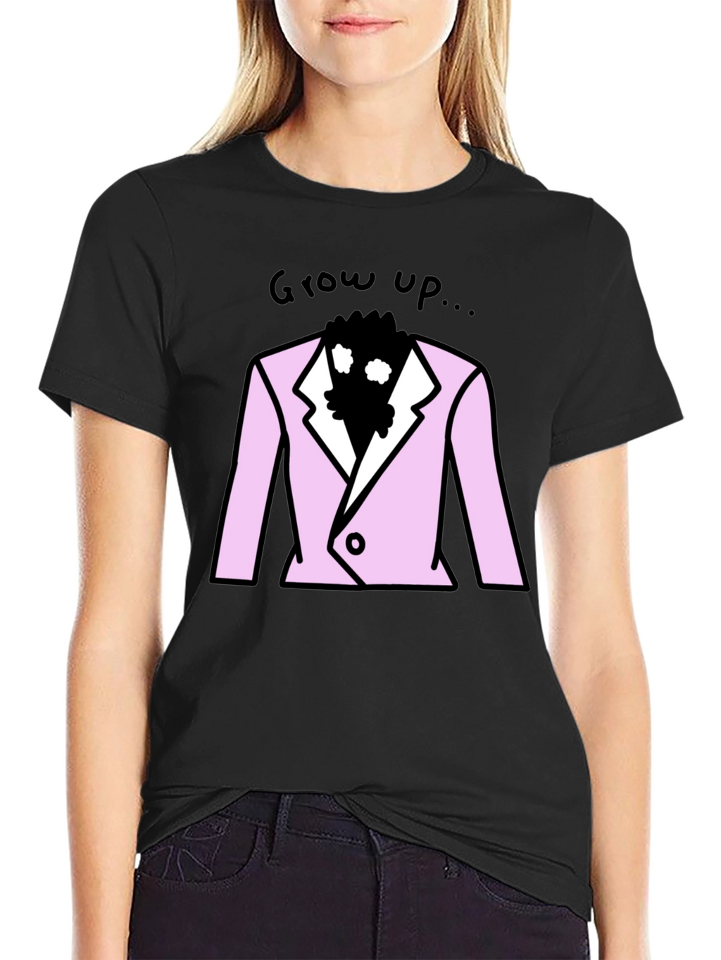 Grow Up T-Shirt - Pink Suit Design