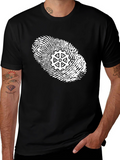 Unique Fingerprint Gear T-Shirt - Black
