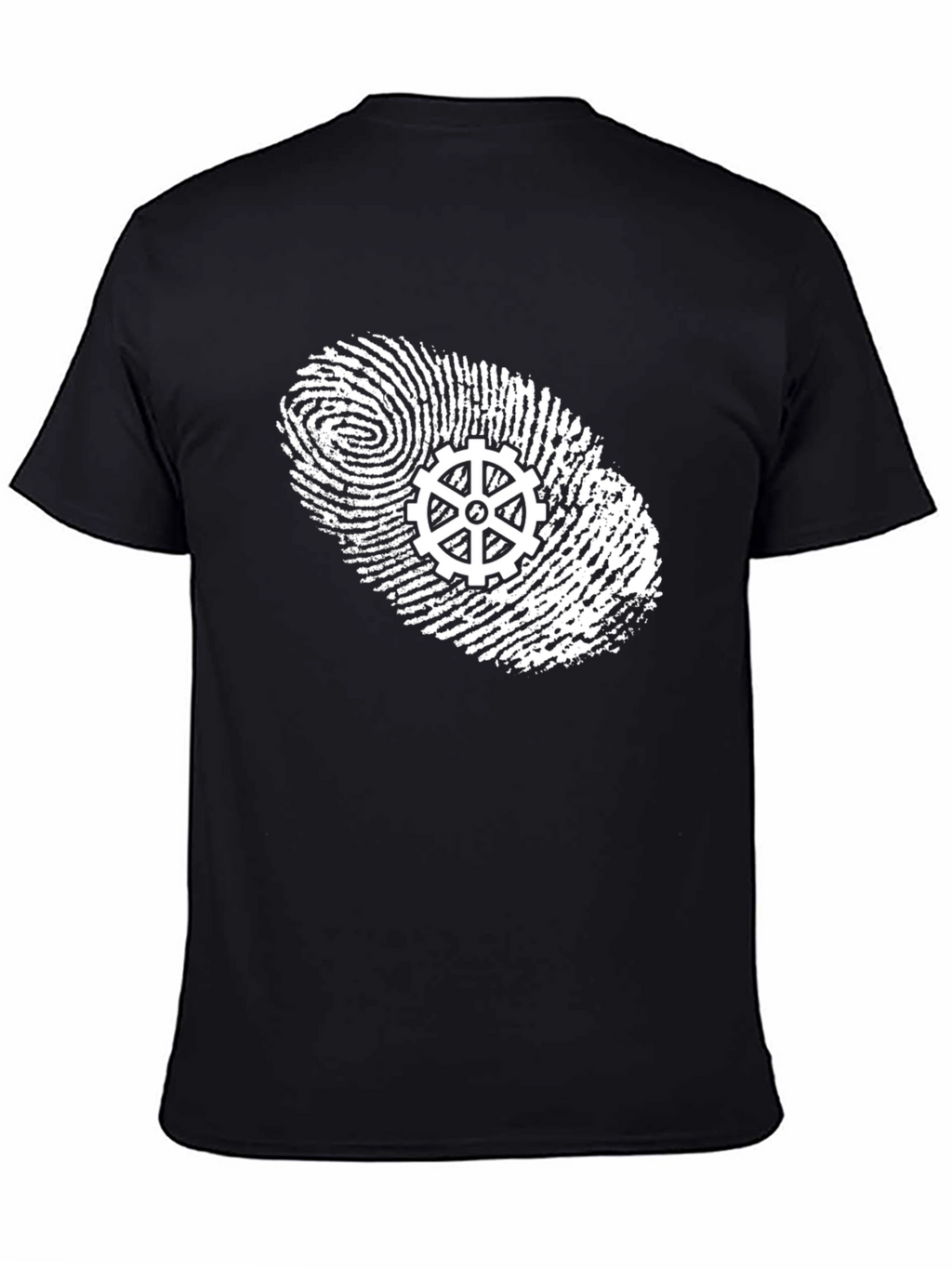 Unique Fingerprint Gear T-Shirt - Black