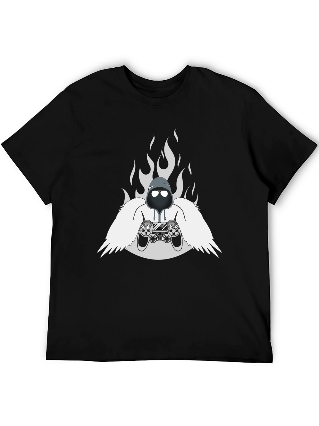 Gamer Spirit Graphic Tee - Black Cotton T-Shirt
