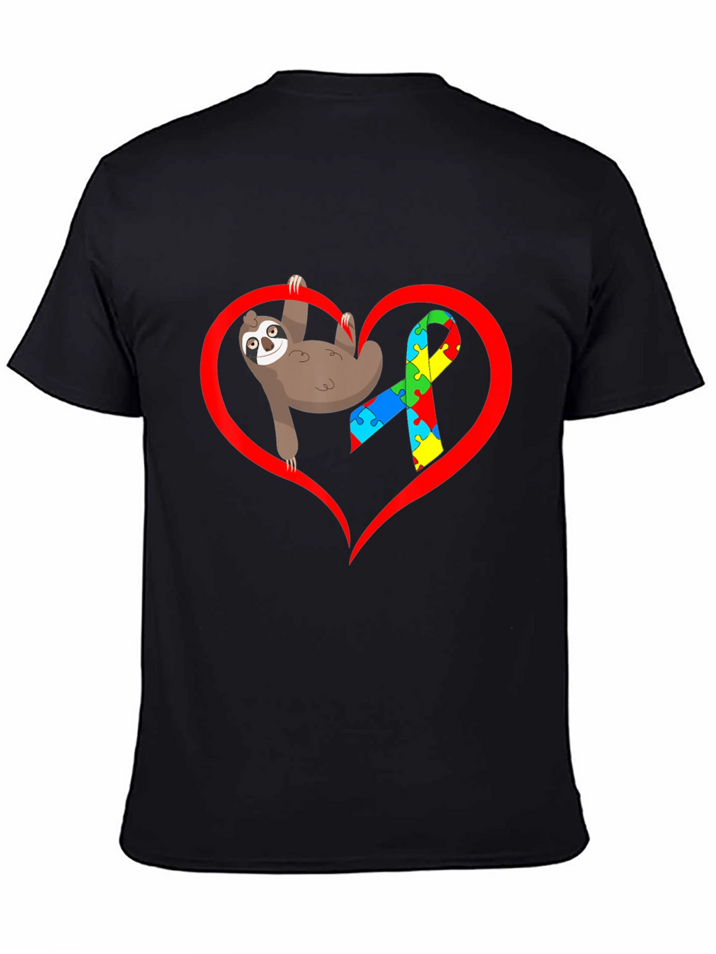 Autism Awareness Sloth Heart T-Shirt
