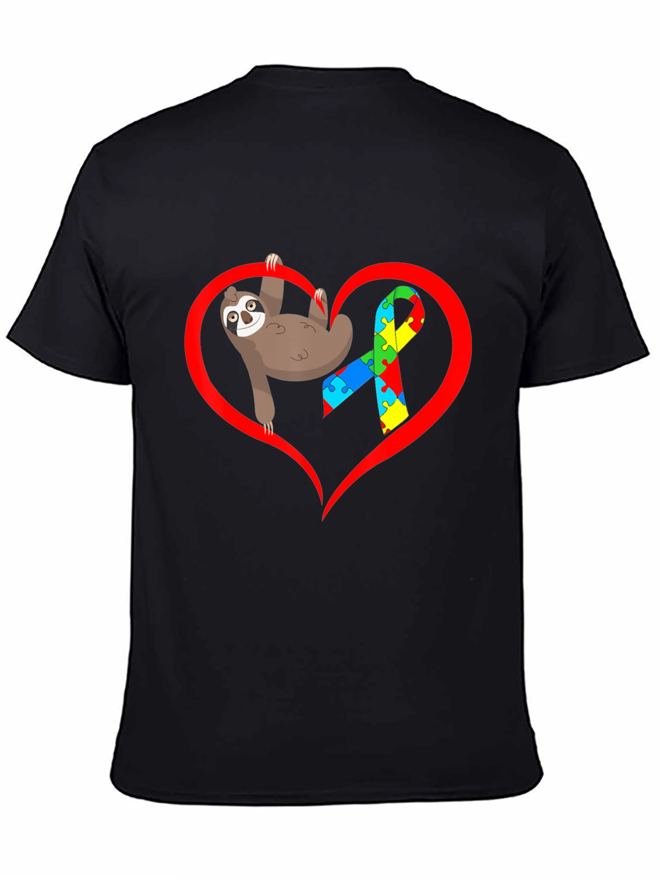 Autism Awareness Sloth Heart T-Shirt